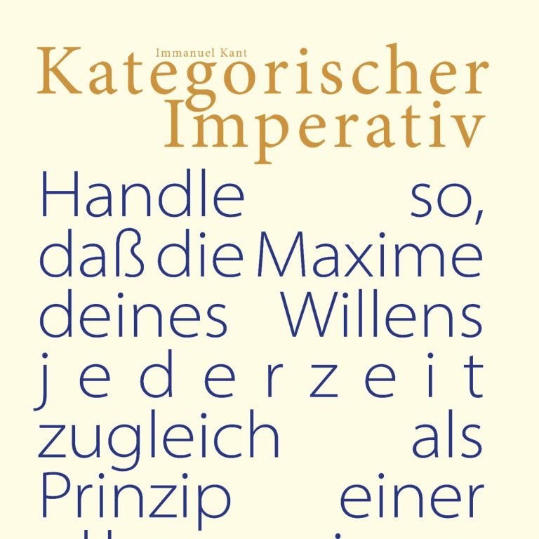 Poster von Immanuel Kant, einmalig gestaltet.
